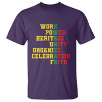 Kwanzaa T Shirt Work Power Heritage Unity Organize Celebration Faith - Wonder Print Shop