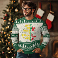 Kwanzaa Ugly Christmas Sweater Work Power Heritage Unity Organize Celebration Faith - Wonder Print Shop