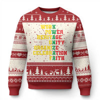 Kwanzaa Ugly Christmas Sweater Work Power Heritage Unity Organize Celebration Faith - Wonder Print Shop