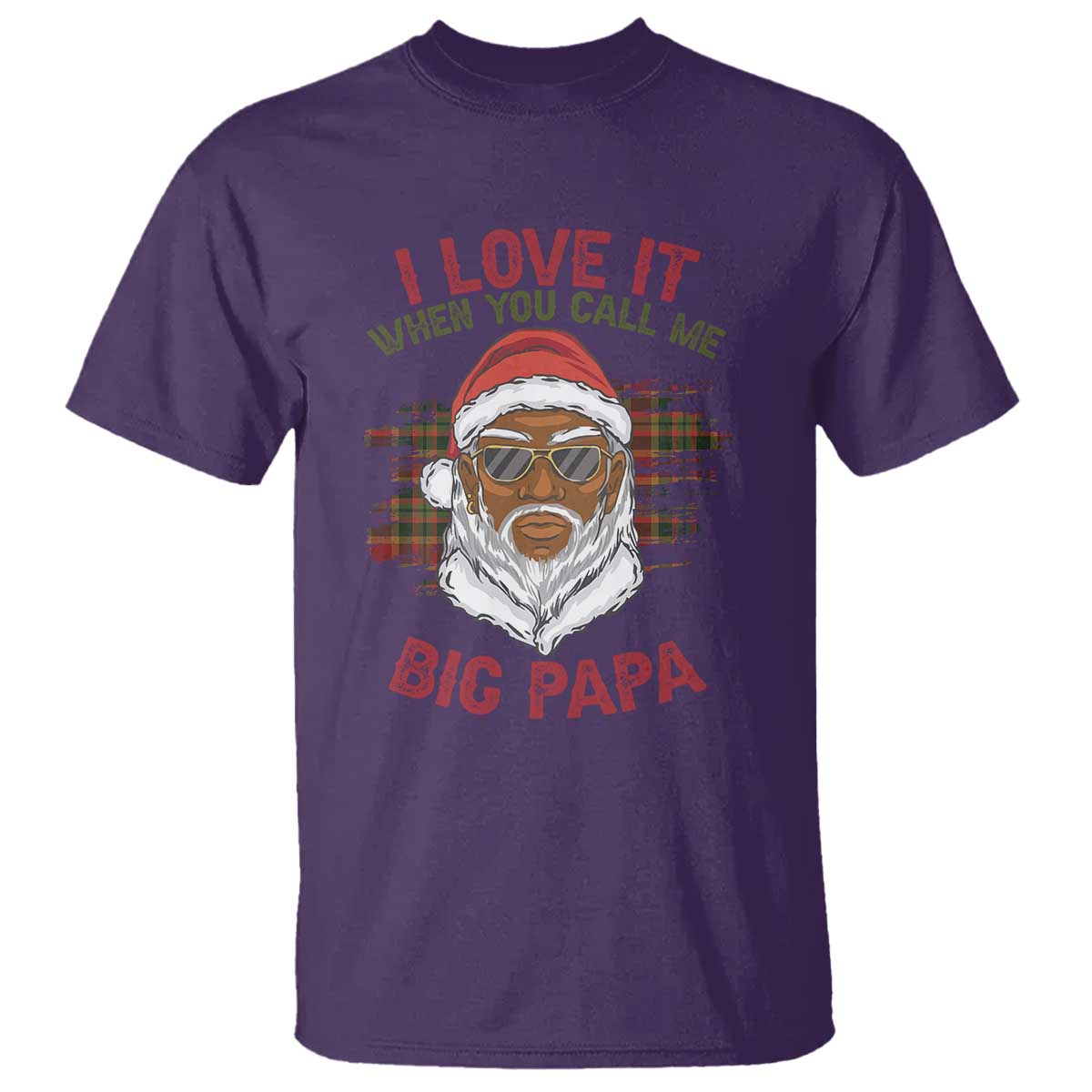 African American Santa Kwanzaa T Shirt I Love It When You Call Me Big Papa - Wonder Print Shop