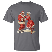 African American Christmas T Shirt Black Santa Mr Mrs Claus Dancing - Wonder Print Shop