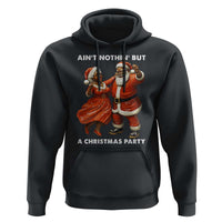 African American Christmas Hoodie Ain't Nothin' But A Christmas Party Mr Mrs Claus Dancing