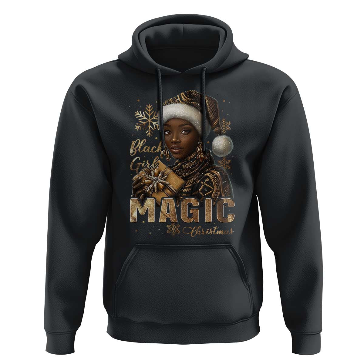 Xmas Melanin Black Girl Magic Hoodie