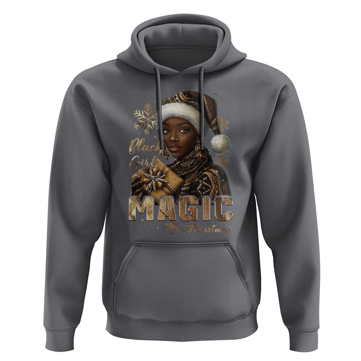 Xmas Melanin Black Girl Magic Hoodie