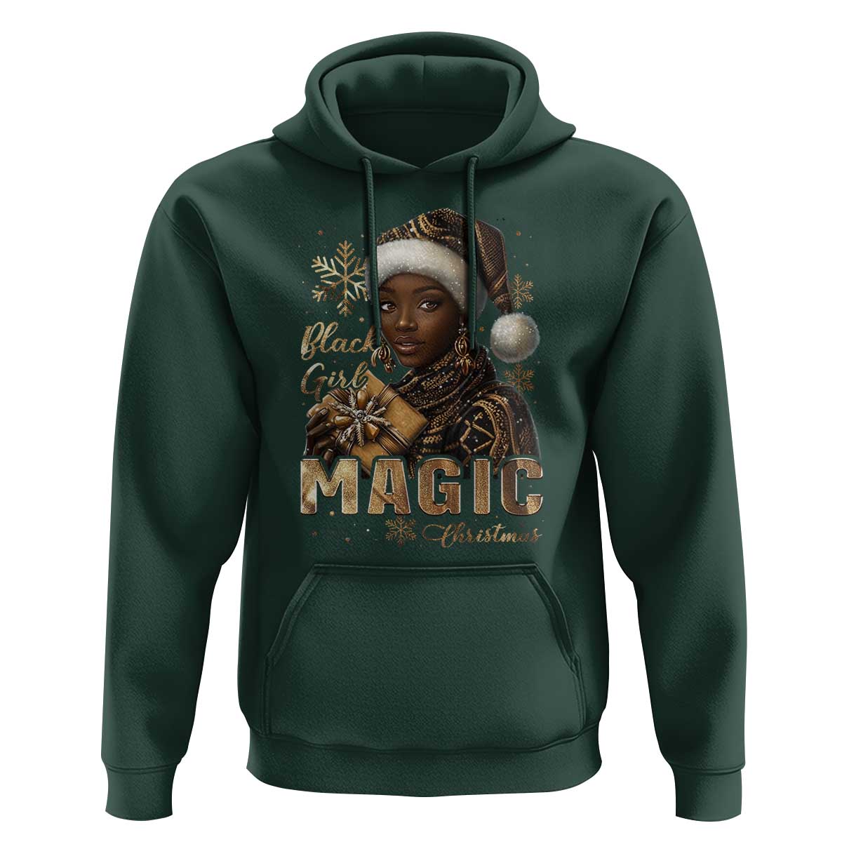 Xmas Melanin Black Girl Magic Hoodie