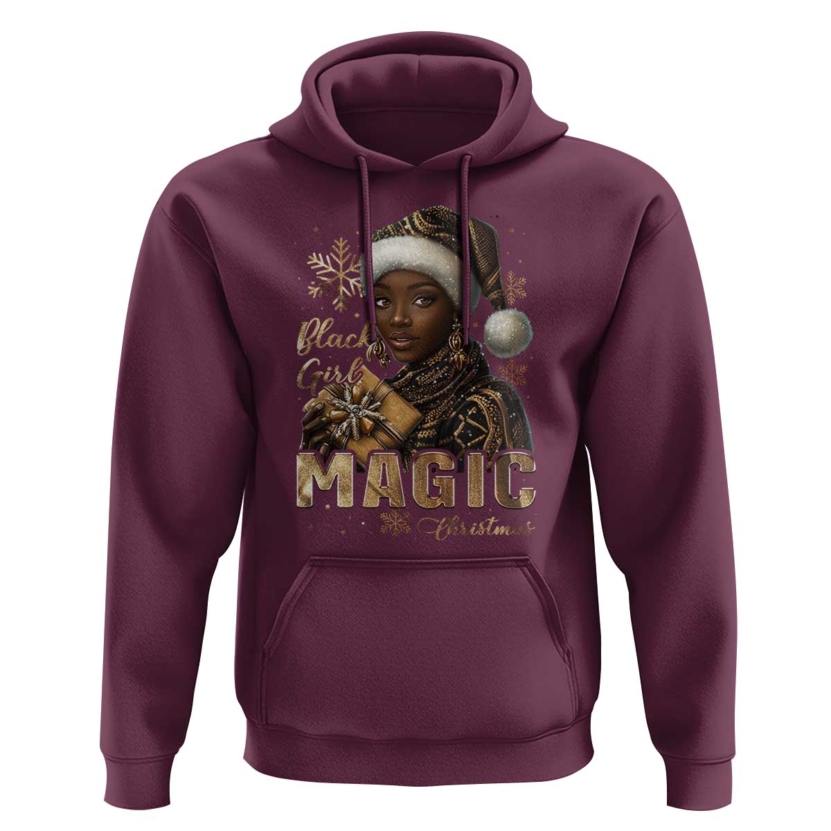 Xmas Melanin Black Girl Magic Hoodie