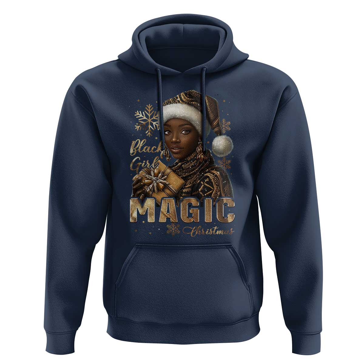Xmas Melanin Black Girl Magic Hoodie