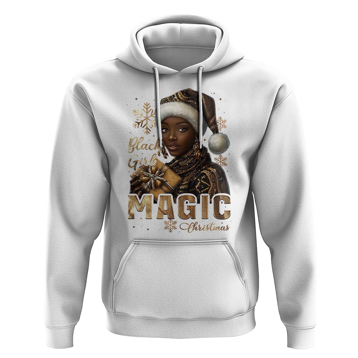 Xmas Melanin Black Girl Magic Hoodie