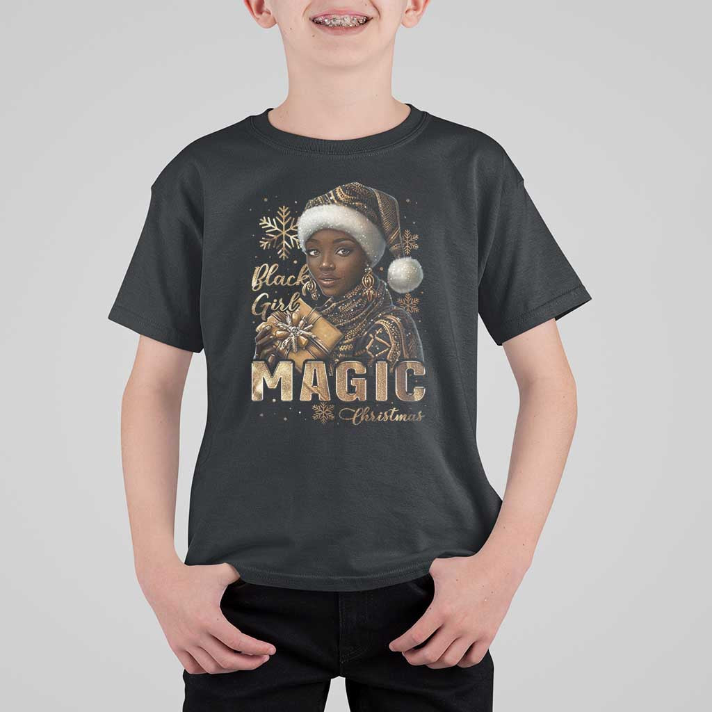 Xmas Melanin Black Girl Magic T Shirt For Kid - Wonder Print Shop