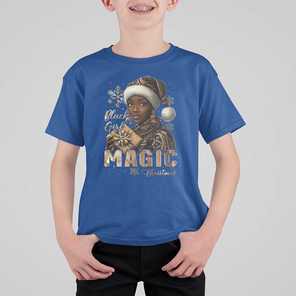 Xmas Melanin Black Girl Magic T Shirt For Kid - Wonder Print Shop