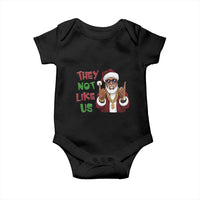 Funny Xmas Hiphop Black Santa Baby Onesie They Not Like Us African American Christmas
