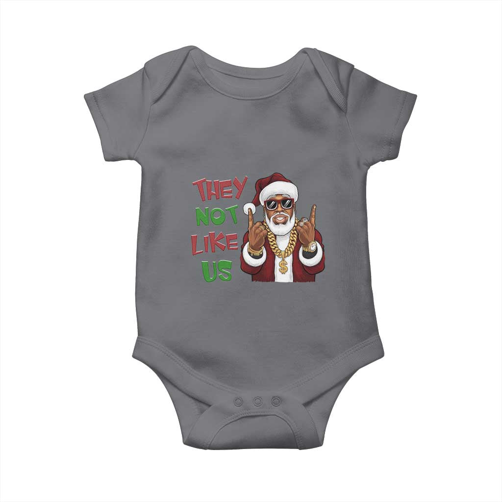 Funny Xmas Hiphop Black Santa Baby Onesie They Not Like Us African American Christmas
