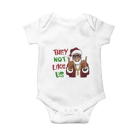 Funny Xmas Hiphop Black Santa Baby Onesie They Not Like Us African American Christmas
