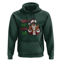 Funny Xmas Hiphop Black Santa Hoodie They Not Like Us African American Christmas