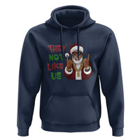Funny Xmas Hiphop Black Santa Hoodie They Not Like Us African American Christmas