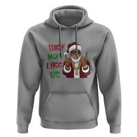 Funny Xmas Hiphop Black Santa Hoodie They Not Like Us African American Christmas