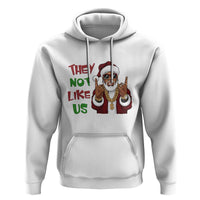 Funny Xmas Hiphop Black Santa Hoodie They Not Like Us African American Christmas