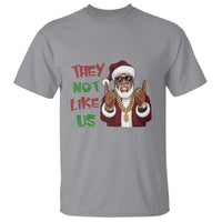 Funny Xmas Hiphop Black Santa T Shirt They Not Like Us African American Christmas - Wonder Print Shop