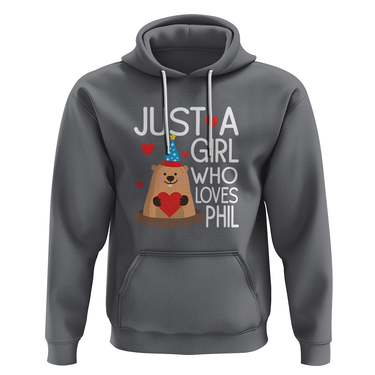 Cute Groundhog Just A Girl Who Loves Phil Hoodie - Wonder Print Shop
