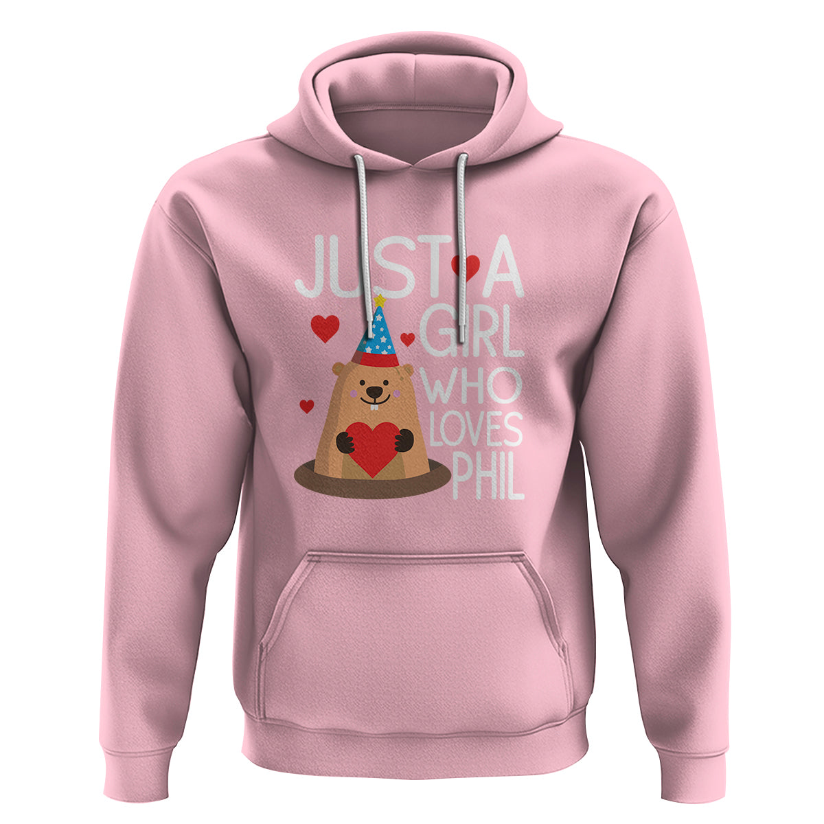 Cute Groundhog Just A Girl Who Loves Phil Hoodie - Wonder Print Shop