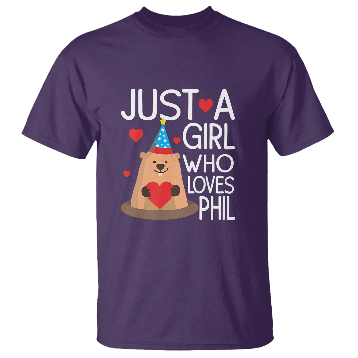 Cute Groundhog Just A Girl Who Loves Phil T Shirt - Wonder Print Shop
