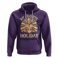 Cute Groundhog Retro My Favorite Holiday Hoodie - Wonder Print Shop