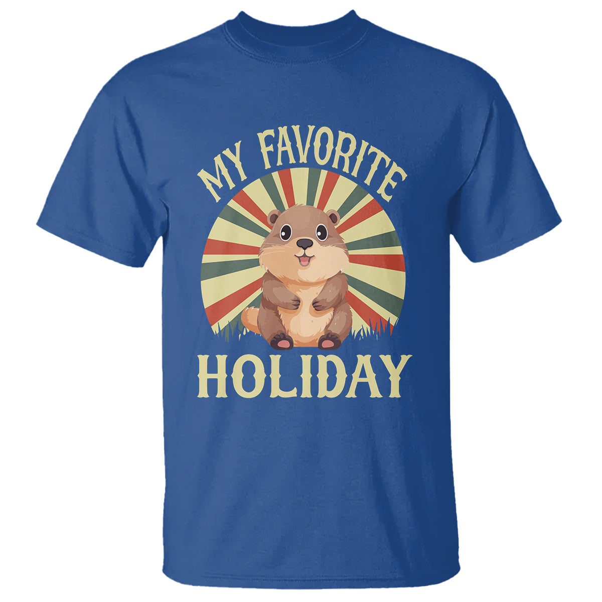 Cute Groundhog Retro My Favorite Holiday T Shirt - Wonder Print Shop