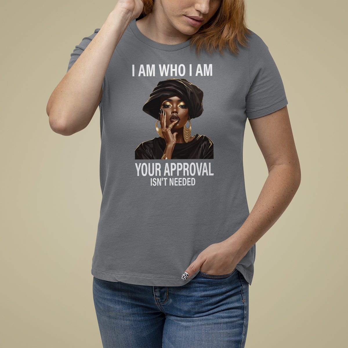 Black History Month T Shirt For Women I Am Who I Am Your Approval Isn't Needed - Wonder Print Shop
