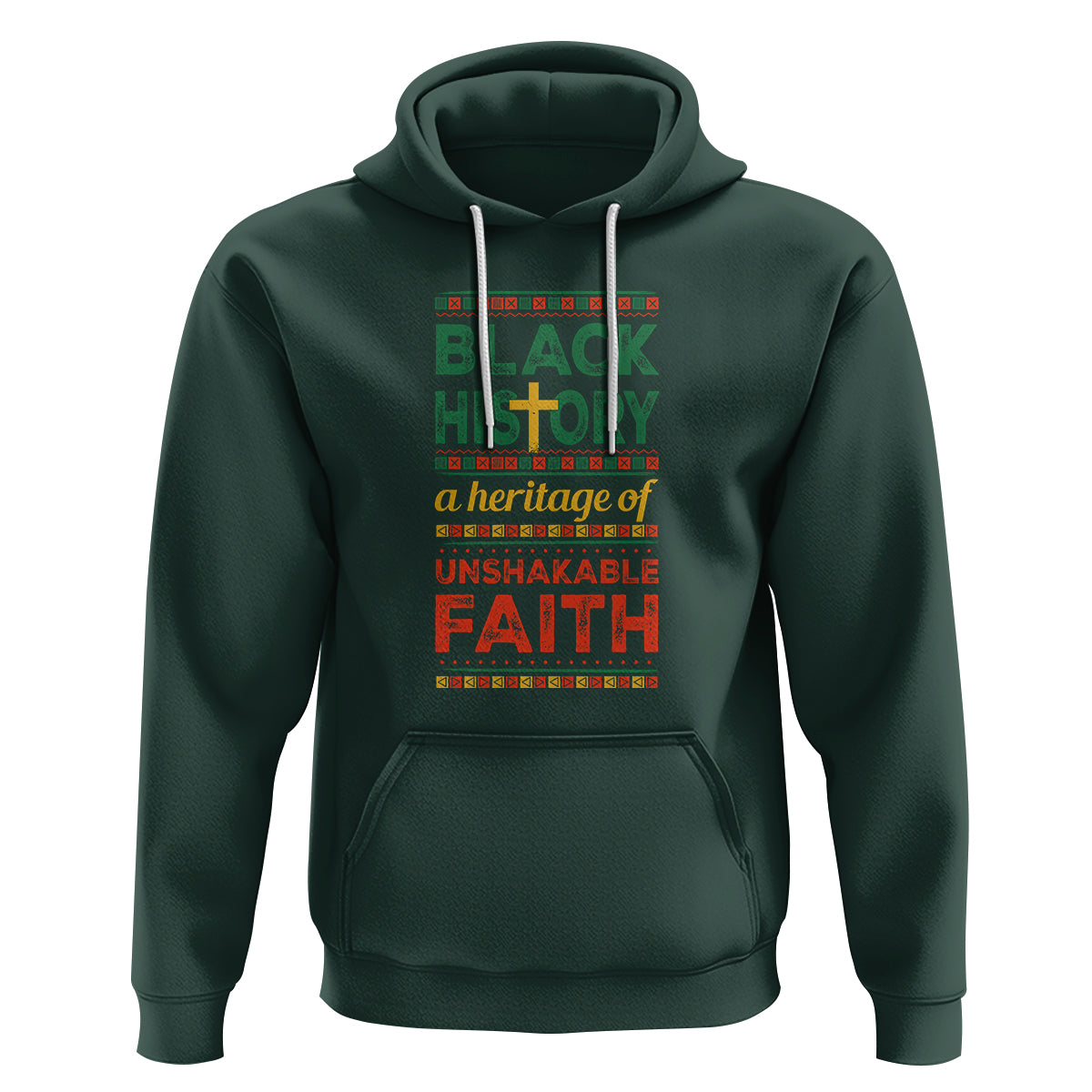 Black History Month Hoodie A Heritage Of Unshakeable Faith Christian BLM - Wonder Print Shop