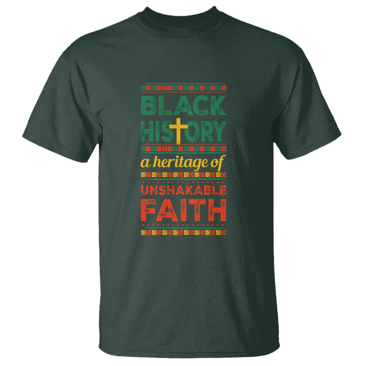 Black History Month T Shirt A Heritage Of Unshakeable Faith Christian BLM - Wonder Print Shop