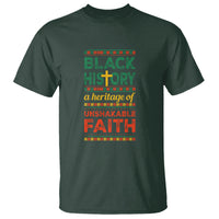 Black History Month T Shirt A Heritage Of Unshakeable Faith Christian BLM - Wonder Print Shop