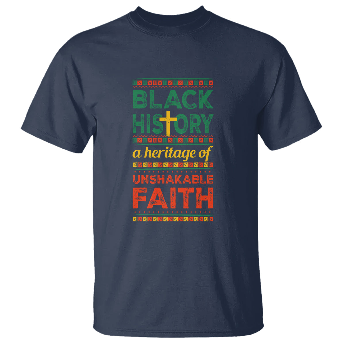 Black History Month T Shirt A Heritage Of Unshakeable Faith Christian BLM - Wonder Print Shop
