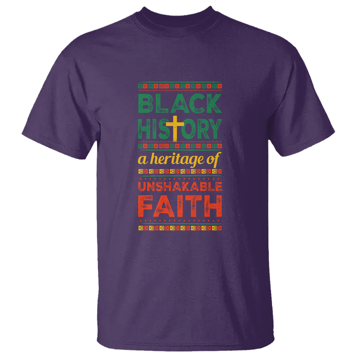 Black History Month T Shirt A Heritage Of Unshakeable Faith Christian BLM - Wonder Print Shop