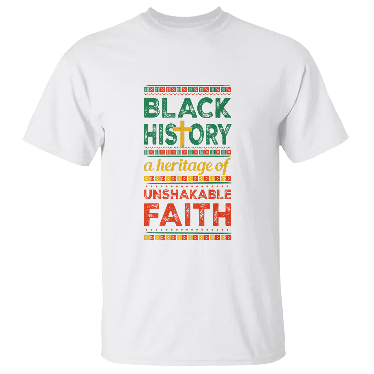 Black History Month T Shirt A Heritage Of Unshakeable Faith Christian BLM - Wonder Print Shop