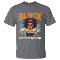 Black History Month T Shirt Girl Reading Book African Pride Melanin - Wonder Print Shop
