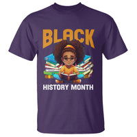 Black History Month T Shirt Girl Reading Book African Pride Melanin - Wonder Print Shop