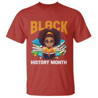 Black History Month T Shirt Girl Reading Book African Pride Melanin - Wonder Print Shop