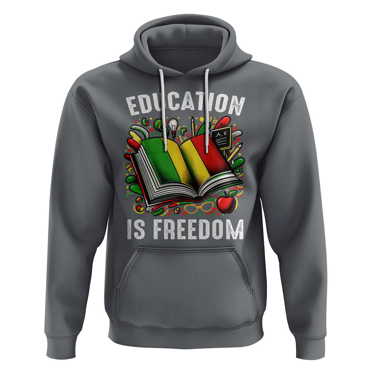 Black History Month Hoodie Education Is Freedom Reading Books Teacher - Wonder Print Shop