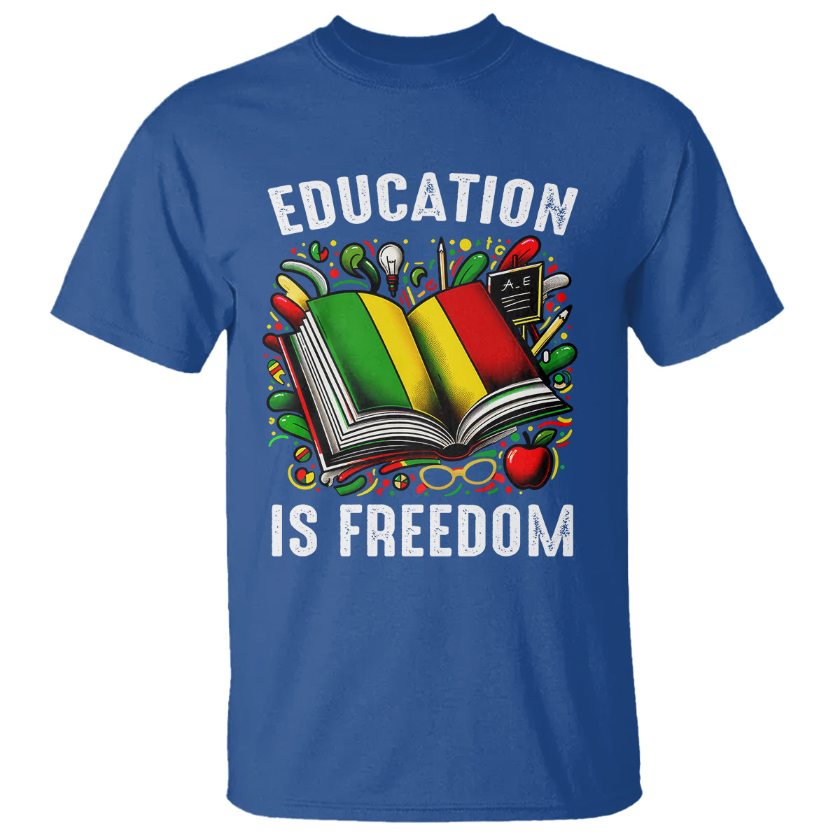 Black History Month T Shirt Education Is Freedom Reading Books Teacher - Wonder Print Shop