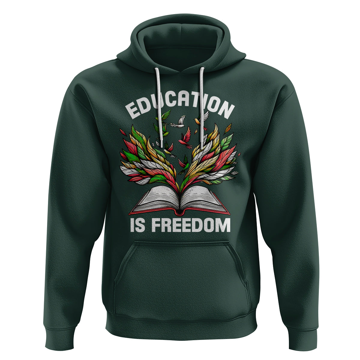 Black History Month Hoodie Education Is Freedom African Americans Teacher - Wonder Print Shop