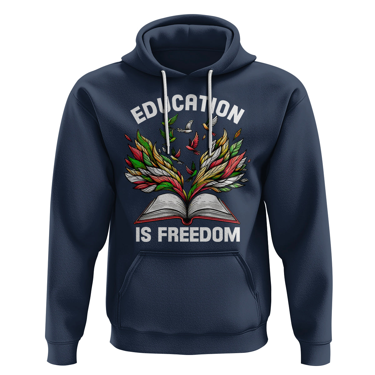 Black History Month Hoodie Education Is Freedom African Americans Teacher - Wonder Print Shop