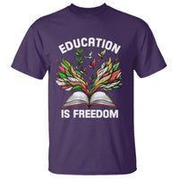 Black History Month T Shirt Education Is Freedom African Americans Teacher - Wonder Print Shop