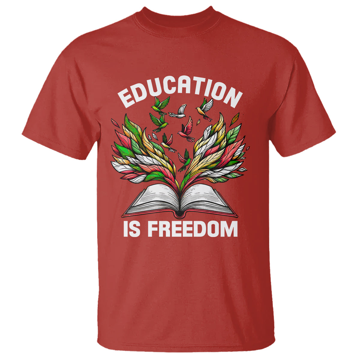 Black History Month T Shirt Education Is Freedom African Americans Teacher - Wonder Print Shop