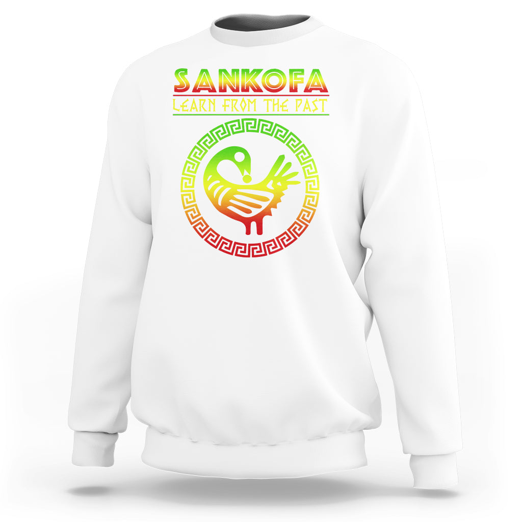 Black History Month Sweatshirt Sankofa Learn From The Past African Bird - Wonder Print Shop