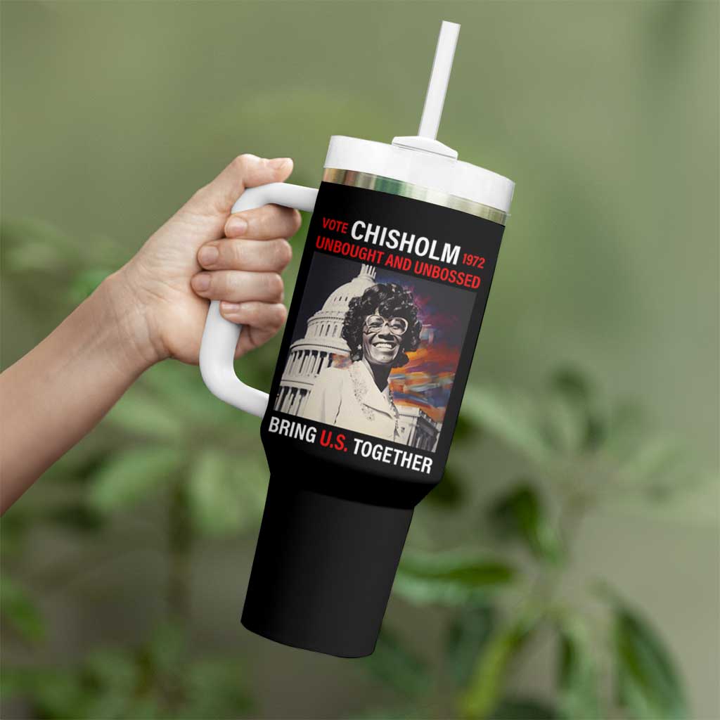 Shirley Chisholm Tumbler With Handle Unbought And Unbossed Bring U.S. Together Black History Month