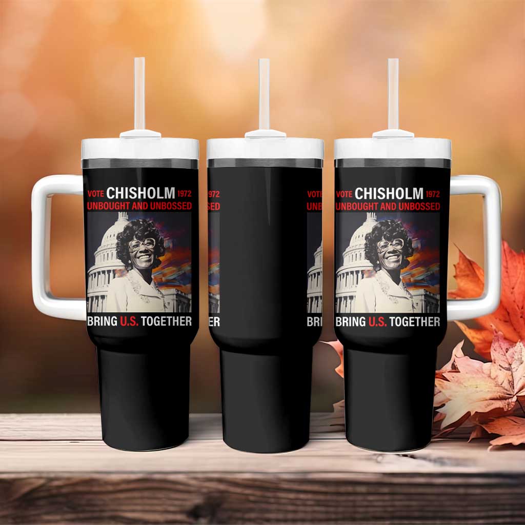Shirley Chisholm Tumbler With Handle Unbought And Unbossed Bring U.S. Together Black History Month