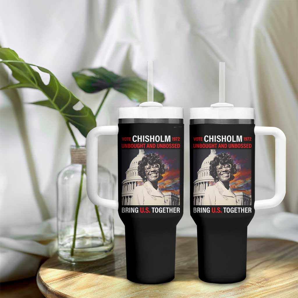 Shirley Chisholm Tumbler With Handle Unbought And Unbossed Bring U.S. Together Black History Month