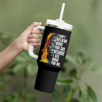 James Baldwin Tumbler With Handle I Can't Believe What You Say Because I See What You Do Black History Month