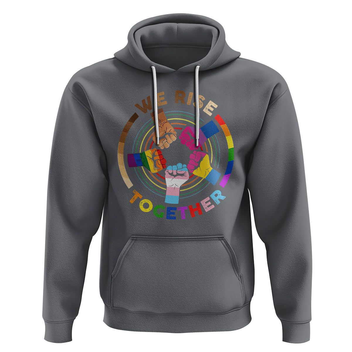 Black History Month Hoodie We Rise Together Equality Awesome Melanin LGBT - Wonder Print Shop