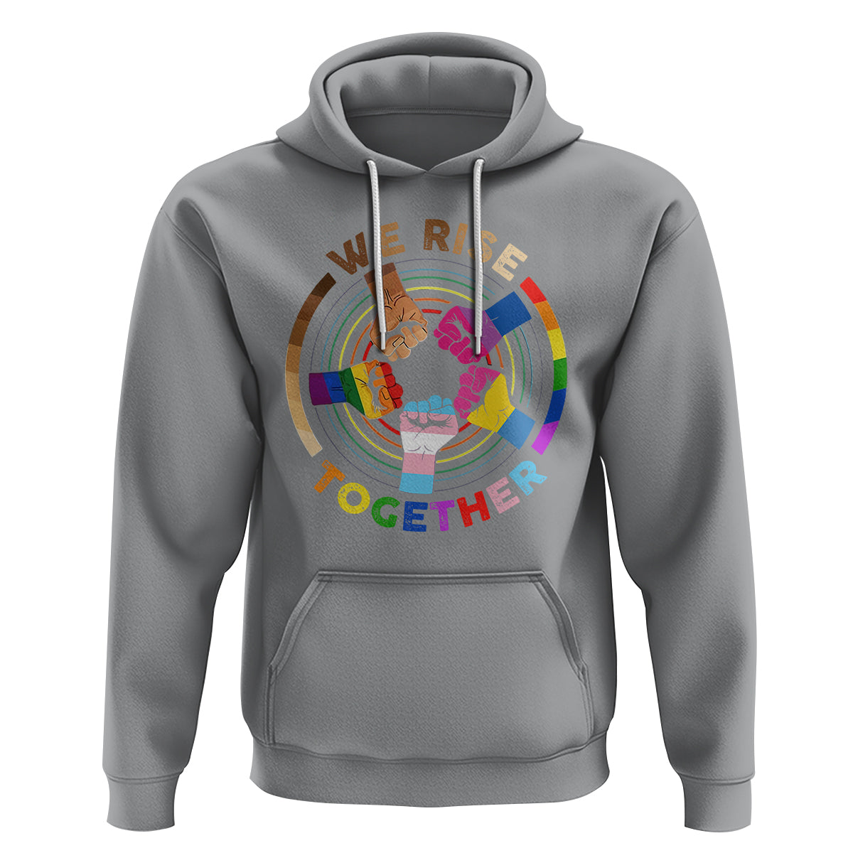 Black History Month Hoodie We Rise Together Equality Awesome Melanin LGBT - Wonder Print Shop